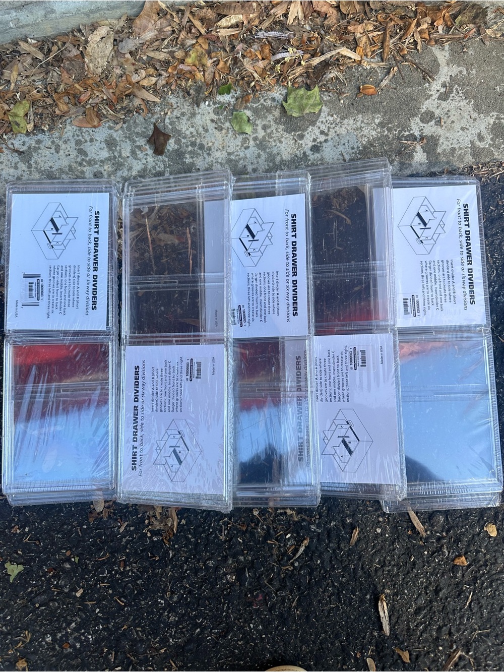 NWT!! 7 Drawer Dividers from The Container Store. 2 Sweater, 5 T-shirt Dividers